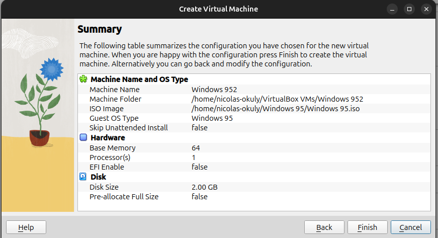Confirm Settings Screen