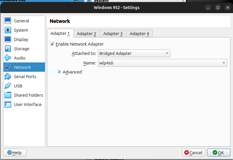 Adjusting Network Adapter
